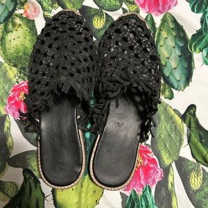 Free People Women's Mirage Woven Flat Black